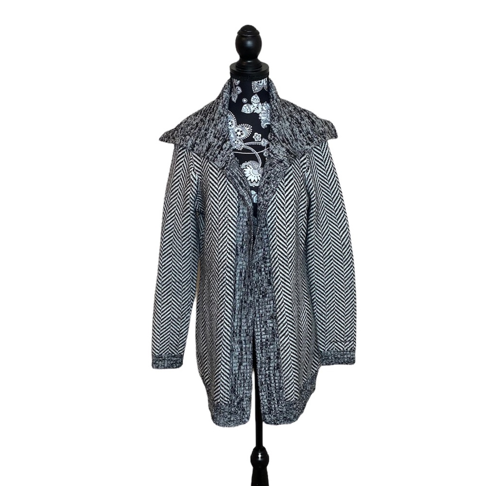 WHBM Shimmer Herringbone Long Cardigan S